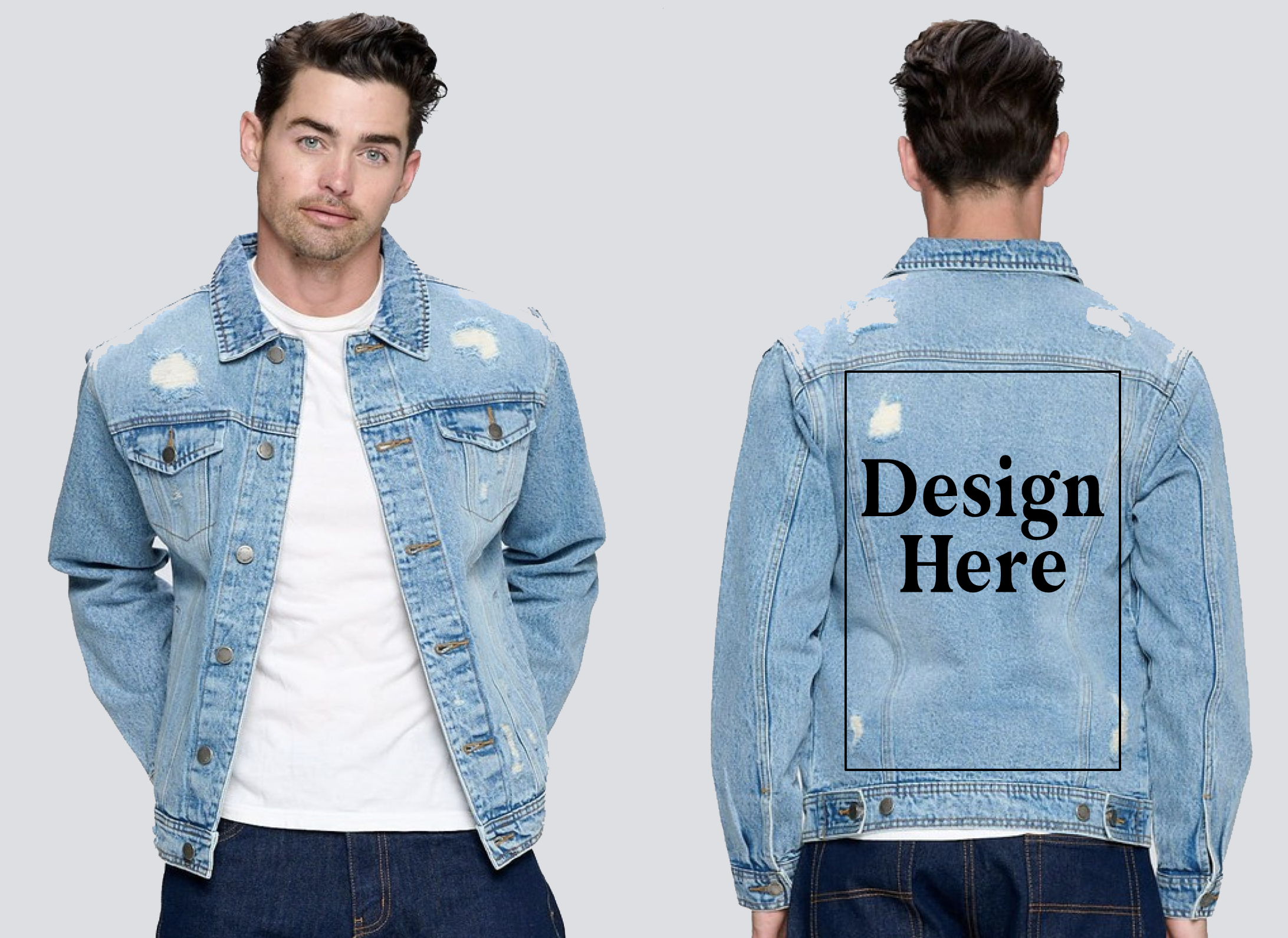 ASOS DESIGN oversized denim jacket with back print | ASOS