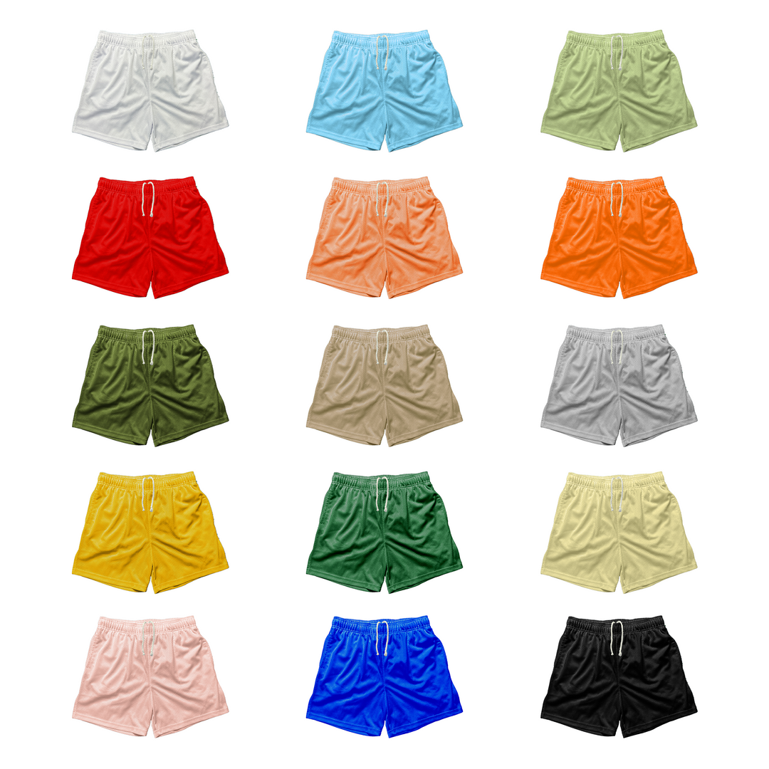 DIGITAL) Mesh Shorts - Solid Basics (15 Colors) – Embroidery Plug